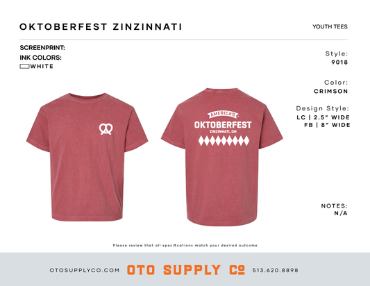 Oktoberfest Pretzel Youth Brick Tee