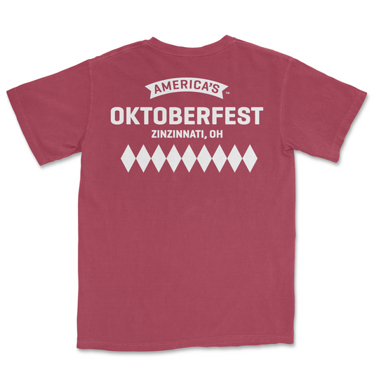 Oktoberfest Pretzel Pocket Tee - Brick