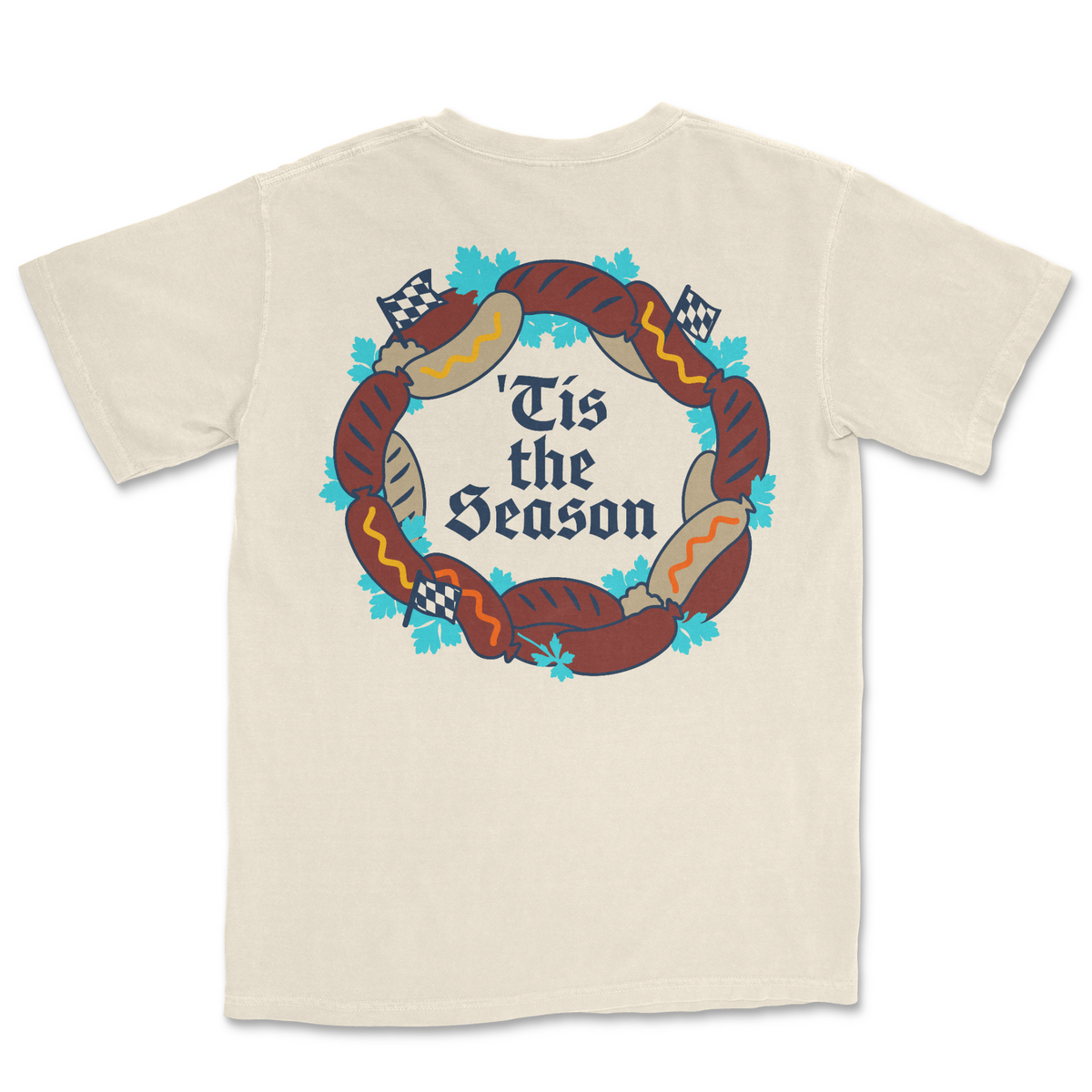 Sausage Wreath Tee — back